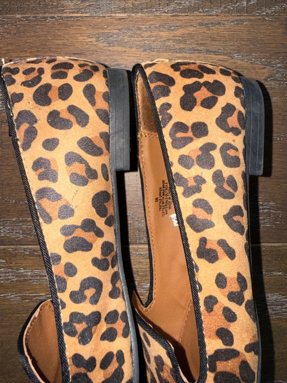Mossimo Leopard Print Smoking Flats Loafers Size 5.5 Animal Print Slip-On Shoes - Picture 8 of 16